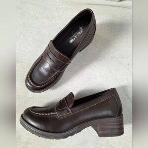 Eastland Women's Holly Penny Loafer Brown Synthetic Upper Sz 9M Y2K Preppy